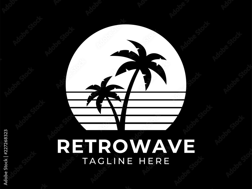 Retrowave Logo Monochrome