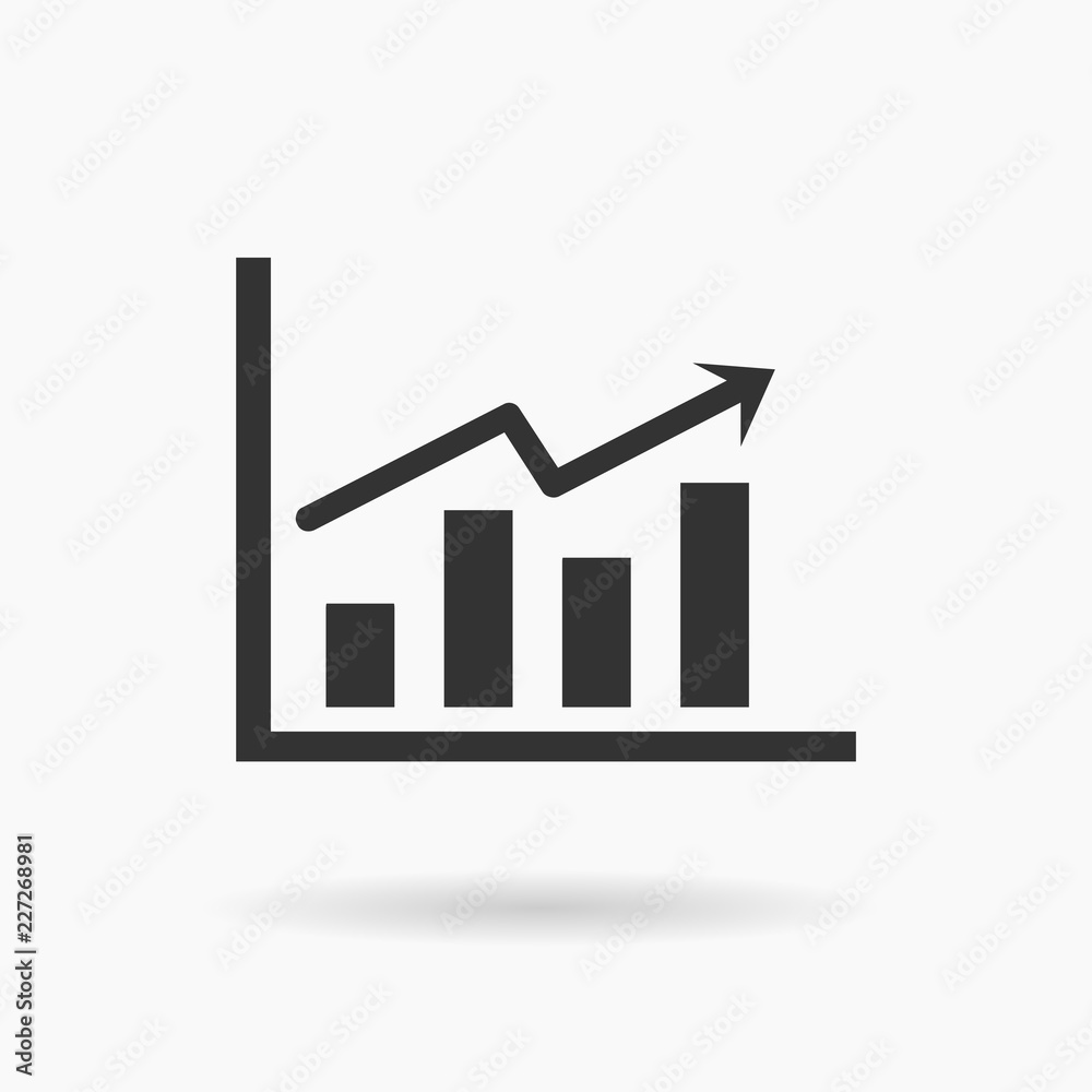 Bar chart Silhouette Business Icon Illustration. Bar chart Silhouette Business Icon Illustration.