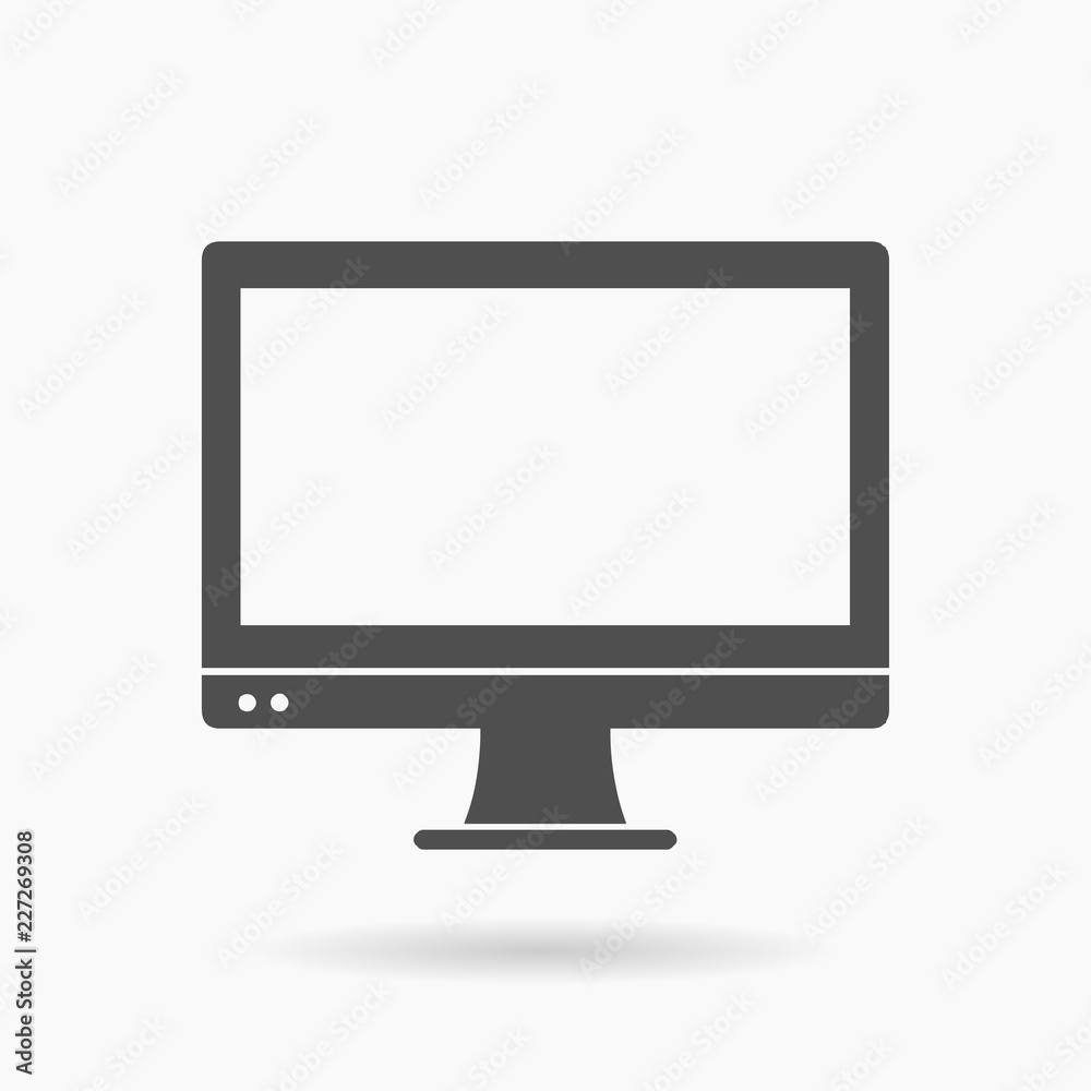 Computer Silhouette Business Icon Illustration. Computer Silhouette Business Icon Illustration.