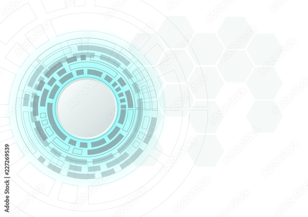 Abstract futuristic circle technology sci-fi background Hi-tech concept ,Vector Illustration