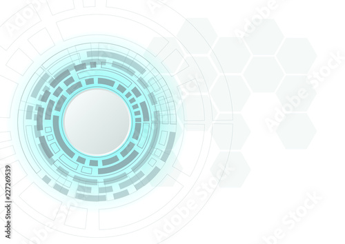 Abstract futuristic circle technology sci-fi background Hi-tech concept ,Vector Illustration