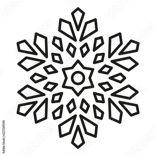 Cute Christmas Mandala for Coloring.