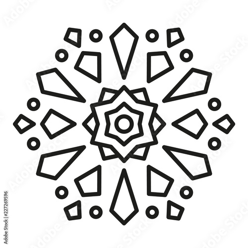 Cute Christmas Mandala for Coloring.