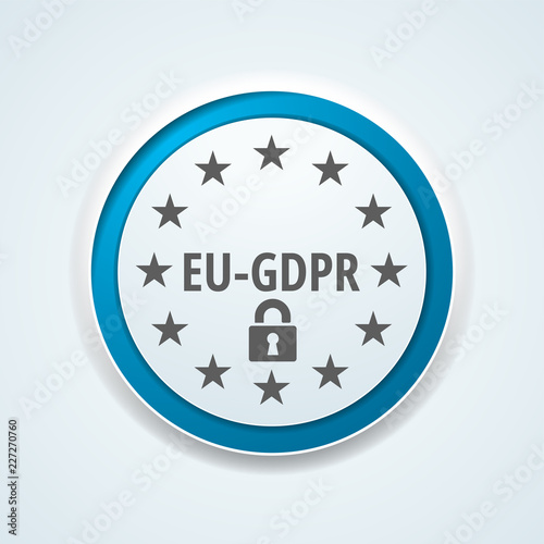 EU GDPR confirm button illustration