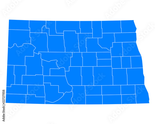 Karte von North Dakota