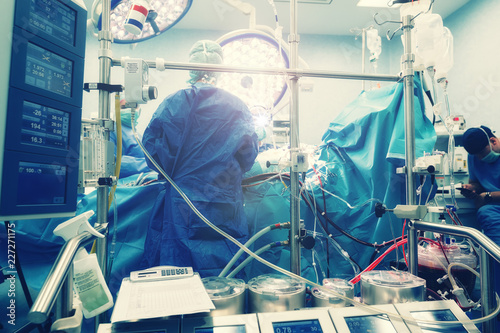 Cardiopulmonary bypass takes over the heart and lungs during surgery, maintaining the blood circulation, oxygen content of the body. The CPB pump heart–lung machine operated by perfusionists.