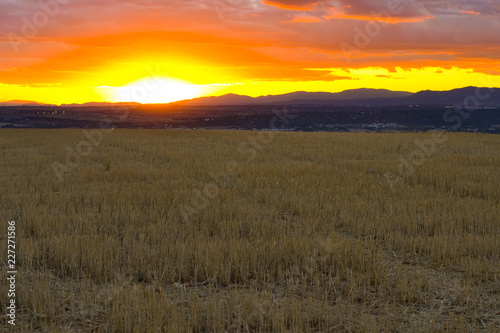 Stormy sunset in the fields © Virginia