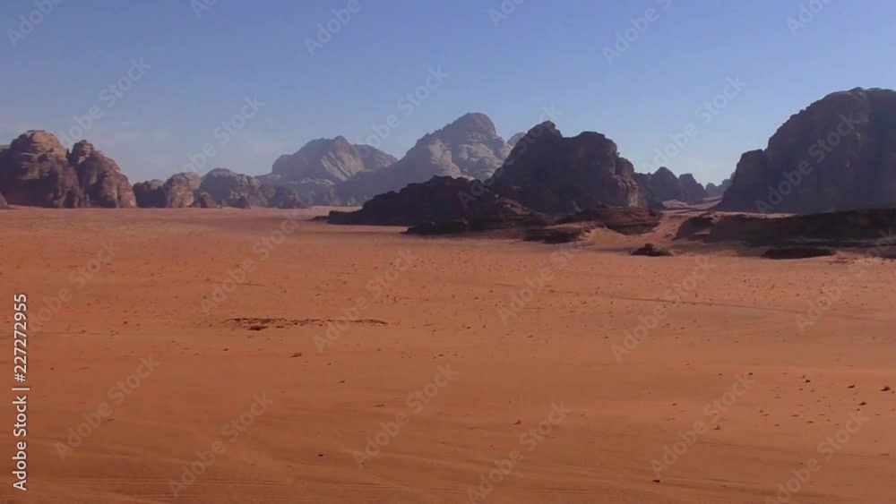 Beautiful view of Wadi Rum desert in the Hashemite Kingdom of Jordan, also known as The Valley of Moon Beautiful view of Wadi Rum desert in the Hashemite Kingdom of Jordan, also known as The Valley of Moon