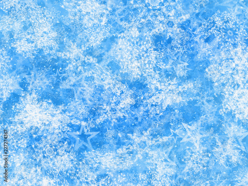 snowfall background with painted stars