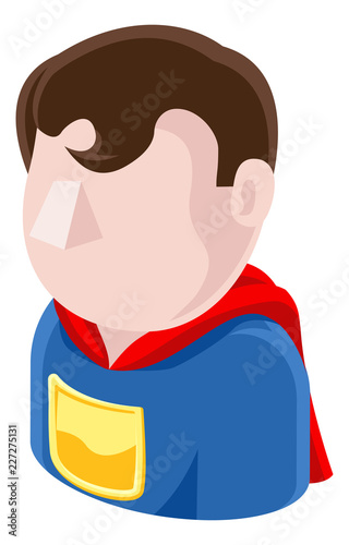 A Super Hero avatar cartoon person icon emoji