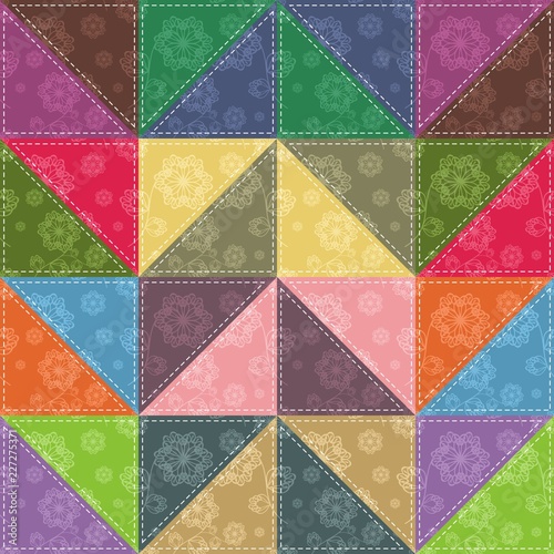 patchwork background with different patterns