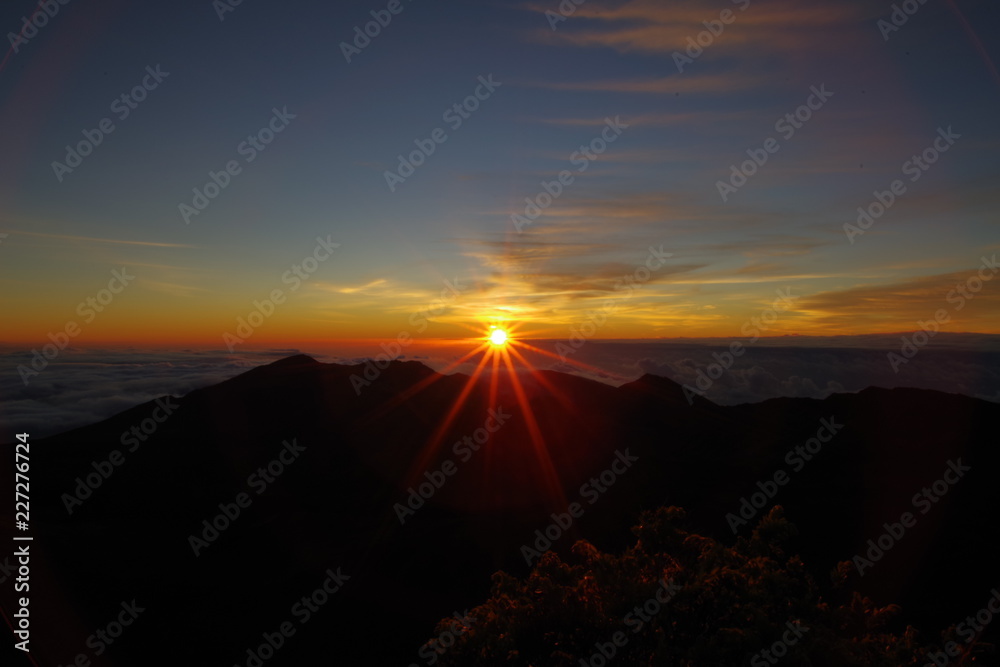 Sunrise over Maui, Hawaii