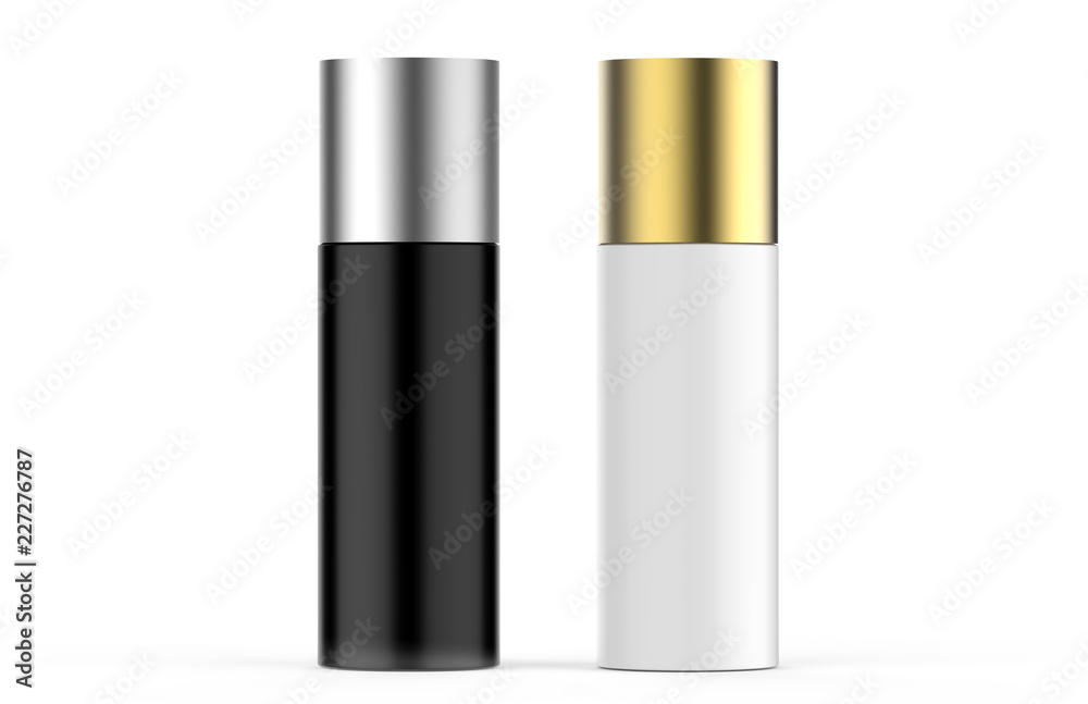 Perfume Deodorant Mock Up On Isolated White Background, 3D Illustration Perfume Deodorant Mock Up On Isolated White Background, 3D Illustration