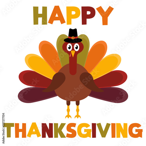 Vector Happy thanksgiving day greeting card