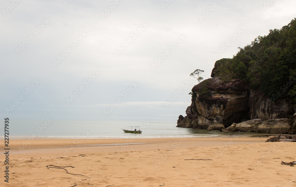 Εκτύπωση καμβά Beach, ocean and jungle in Bako National Parl near Kuching, Borneo