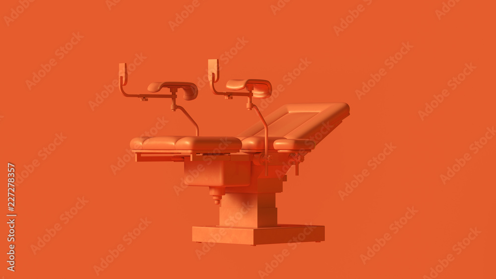 Orange Obstetrics Gynecological Chair 3d illustration 3d rendering Orange Obstetrics Gynecological Chair 3d illustration 3d rendering