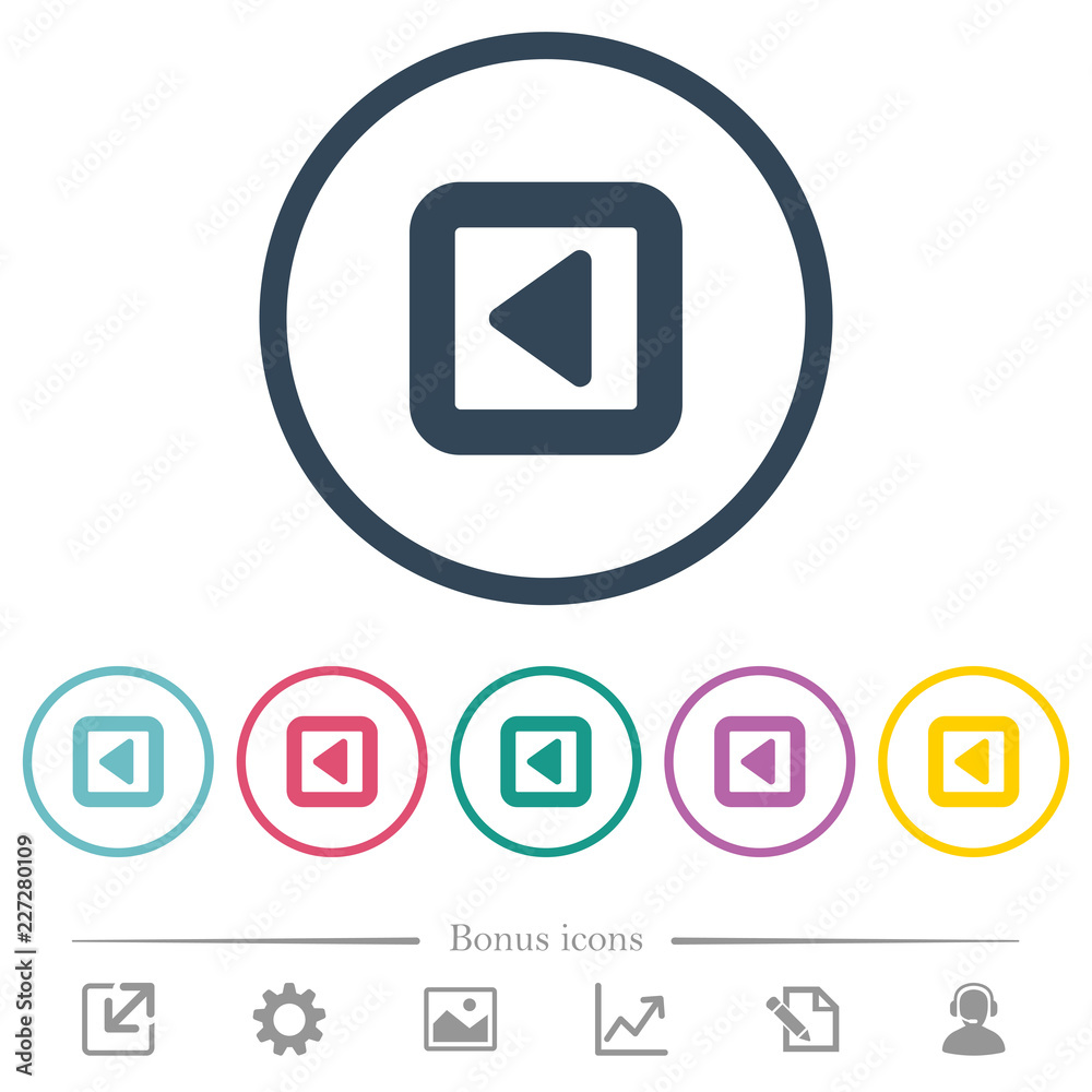 Toggle left flat color icons in round outlines Toggle left flat color icons in round outlines
