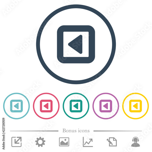 Toggle left flat color icons in round outlines