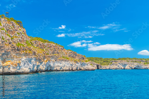 Menorca Island South Mediterranean Rocky Sea Coast