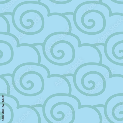 Seamless pattern with clouds. Vector illustration photo