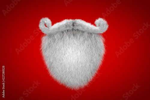 Santa Claus White Mustache and Spade Beard