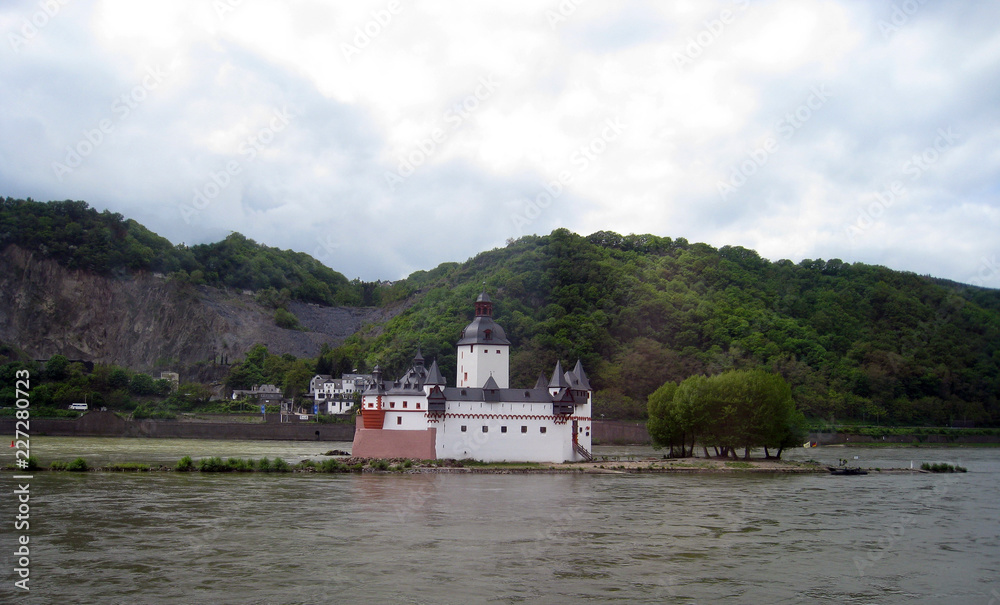 church on an island in the middle of the river rhine church on an island in the middle of the river rhine