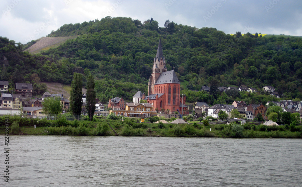  view from the river rhine to the church