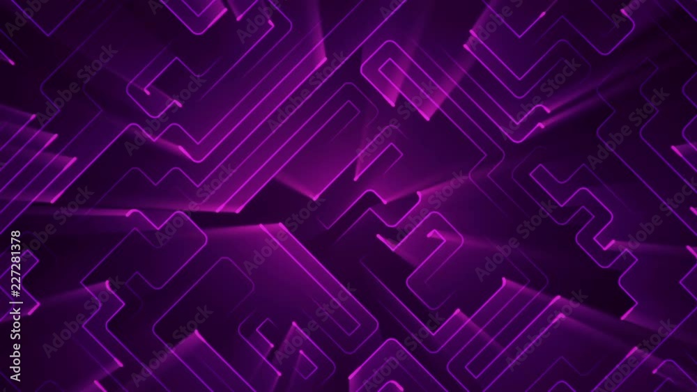 Abstract technologic background with stripes and particles. Animation of circuit electric signal with light shine. Animation of seamless loop. Abstract technologic background with stripes and particles. Animation of circuit electric signal with light shine. Animation of seamless loop.