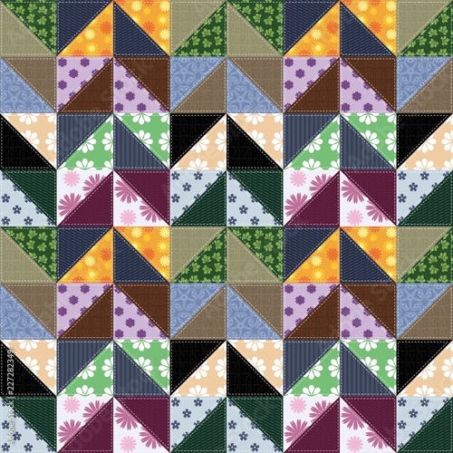patchwork background with different patterns