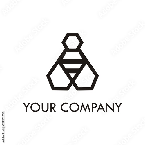 simple bee logo design