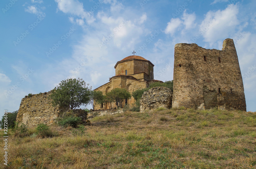 Jvari Monastery stands on the rocky mountaintop. UNESCO World Heritage Site. Georgia, Mtskheta-Mtianeti, near Mtskheta Jvari Monastery stands on the rocky mountaintop. UNESCO World Heritage Site. Georgia, Mtskheta-Mtianeti, near Mtskheta