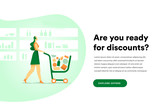 Ecommerce homepage promotes discounts