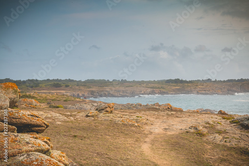 famous hiking trail GR80 on the island of yeu photo