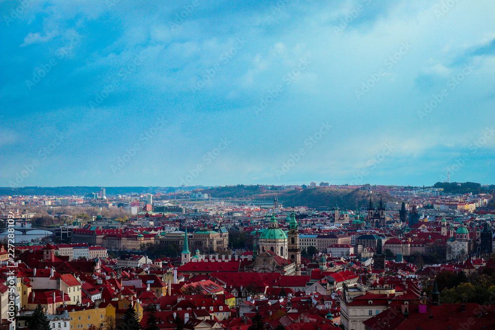 Fototapeta premium Czech republic, Prague city panorama. City Prague panoramic view, cityscape, architecture.