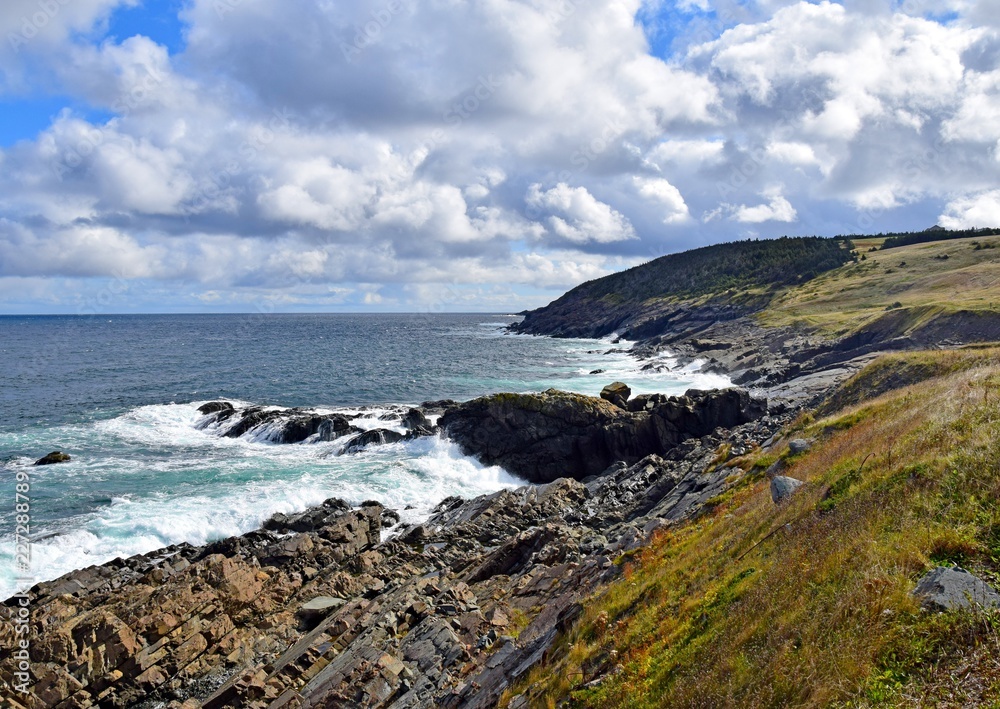 landscape along the Killick Coast,  coastline  at Pouch Cove, Avalon Peninsula, NL Canada 