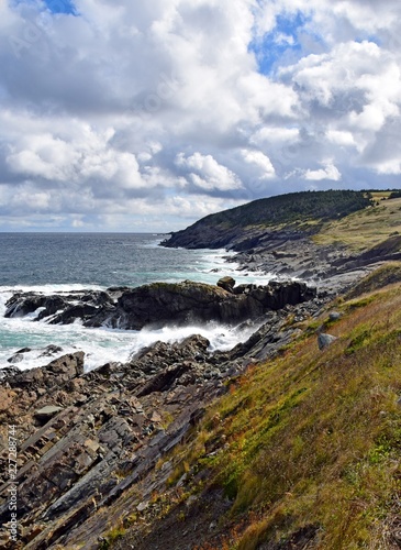 landscape along the Killick Coast, coastline at Pouch Cove, Avalon Peninsula, NL Canada 