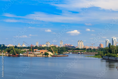 River cargo port in Kiev, Ukraine