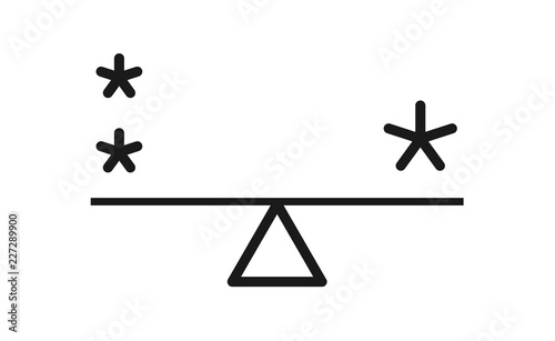 Balance harmony vector icon isolated on transparent background. Business flat concept