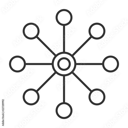 vector icon isolated multichannel on white background, multichannel logo design