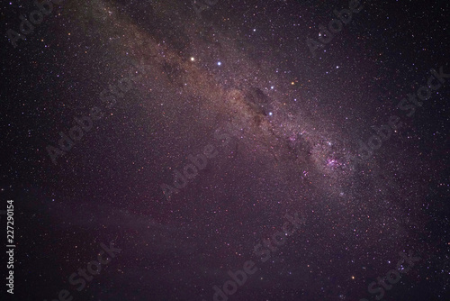Fototapeta Naklejka Na Ścianę i Meble -  View of stars in the Milky Way on a dark sky above New Zealand