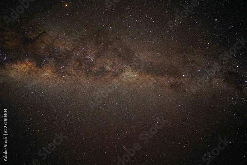 View of stars in the Milky Way on a dark sky above New Zealand