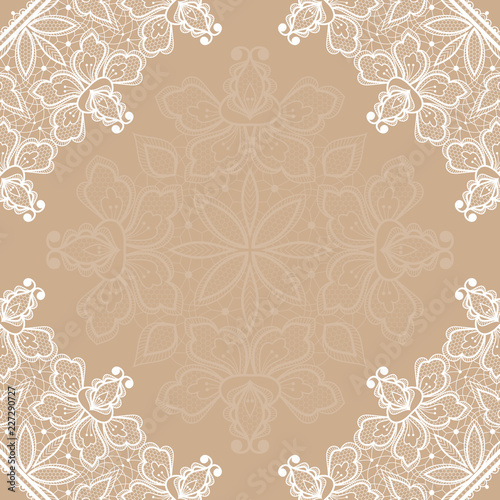 White floral lace decorative background