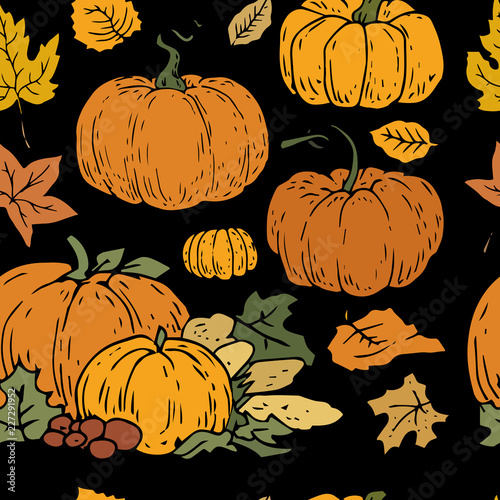 black pumpkin pattern