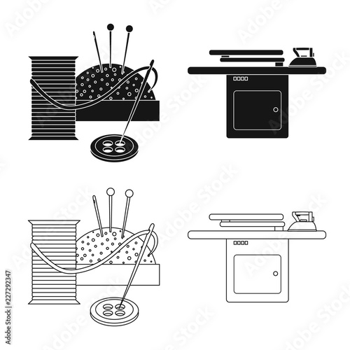 Isolated object of laundry and clean symbol. Set of laundry and clothes vector icon for stock.