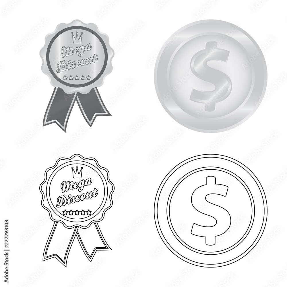 Isolated object of emblem and badge icon. Collection of emblem and sticker stock symbol for web. Isolated object of emblem and badge icon. Collection of emblem and sticker stock symbol for web.