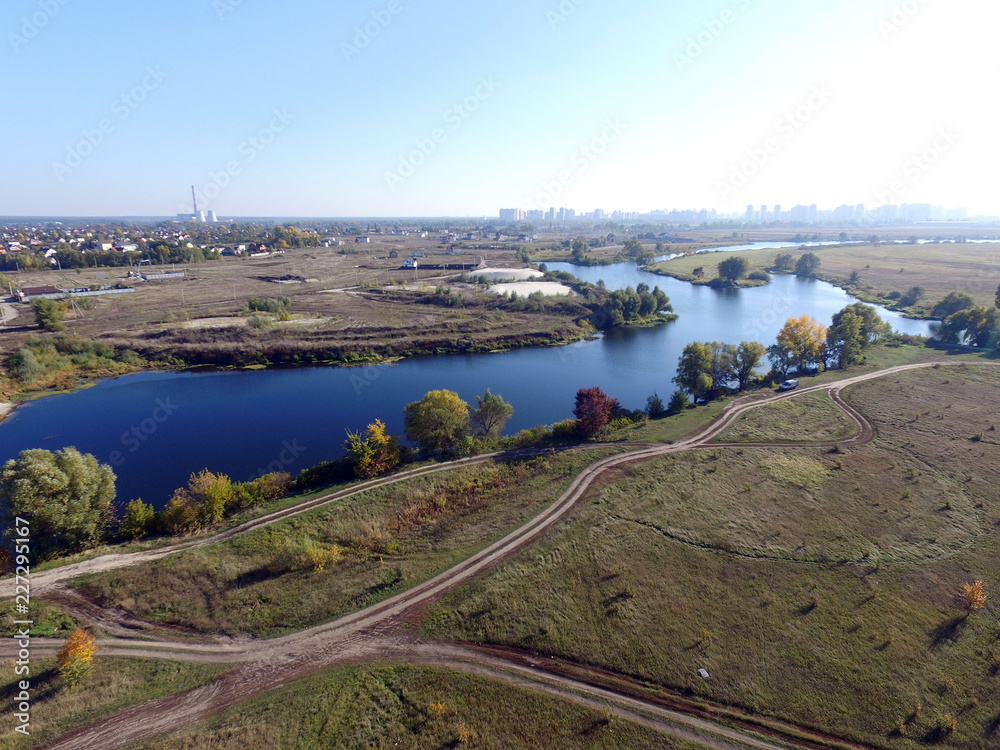 Aerial view of the countryside.Near Kiev
