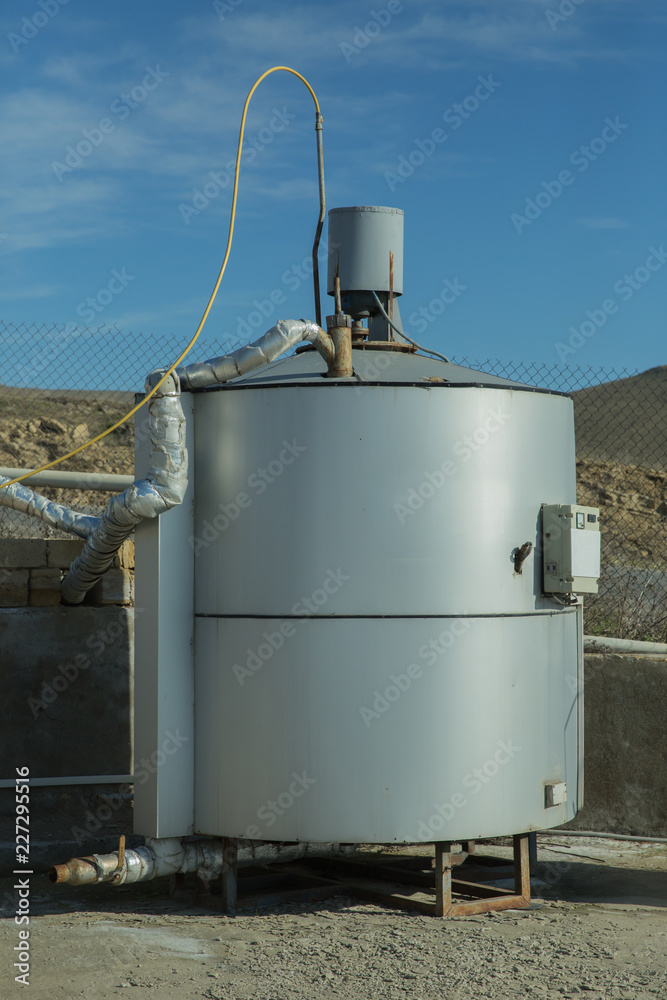 Modern biogas factory, using sugar beet pulp as a renewable form of