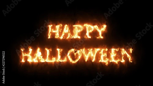 Happy Halloween Typography Motion 7 - Burning Orange and Purple- 20sec - 2 Variation- 4K UHD 3840-2160