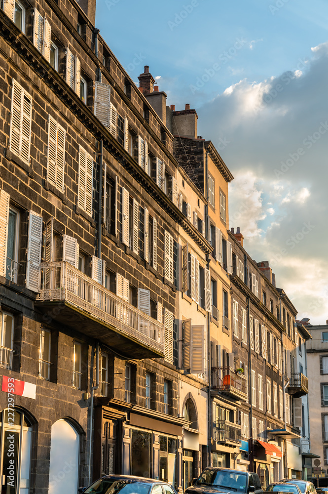 Historic buildings in Clermont-Ferrand, France