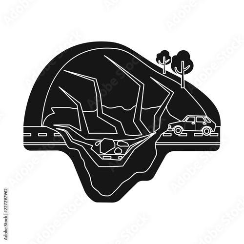 Vector design of natural and disaster symbol. Collection of natural and risk stock vector illustration.